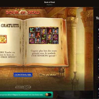 Book of Dead slot with the WonderPot progressive jackpot