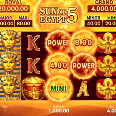 Sun of Egypt 5 slot with the WonderPot jackpot
